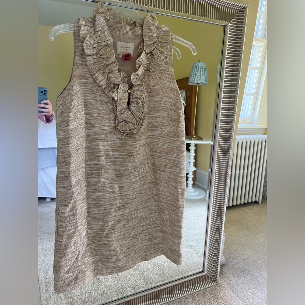 EUC beautiful Kate Spade ruffle neck dress! Worn once to a wedding!